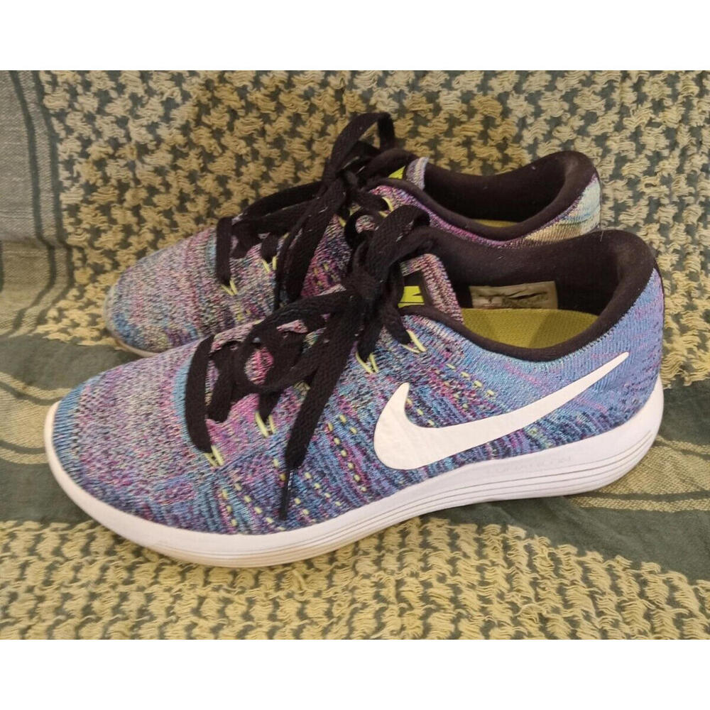 Nike Women’s Size 6 Lunarepic low flyknit Fire Pink multicolor running sb7